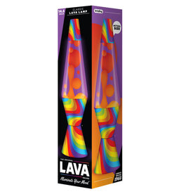 Lava Lamp 14.5" LAVA LAMP FLOWING COLOR/YLW/PRP