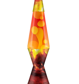 Lava Lamp 14.5 "Lava Lamp  Erupting Crater/Yel/Red