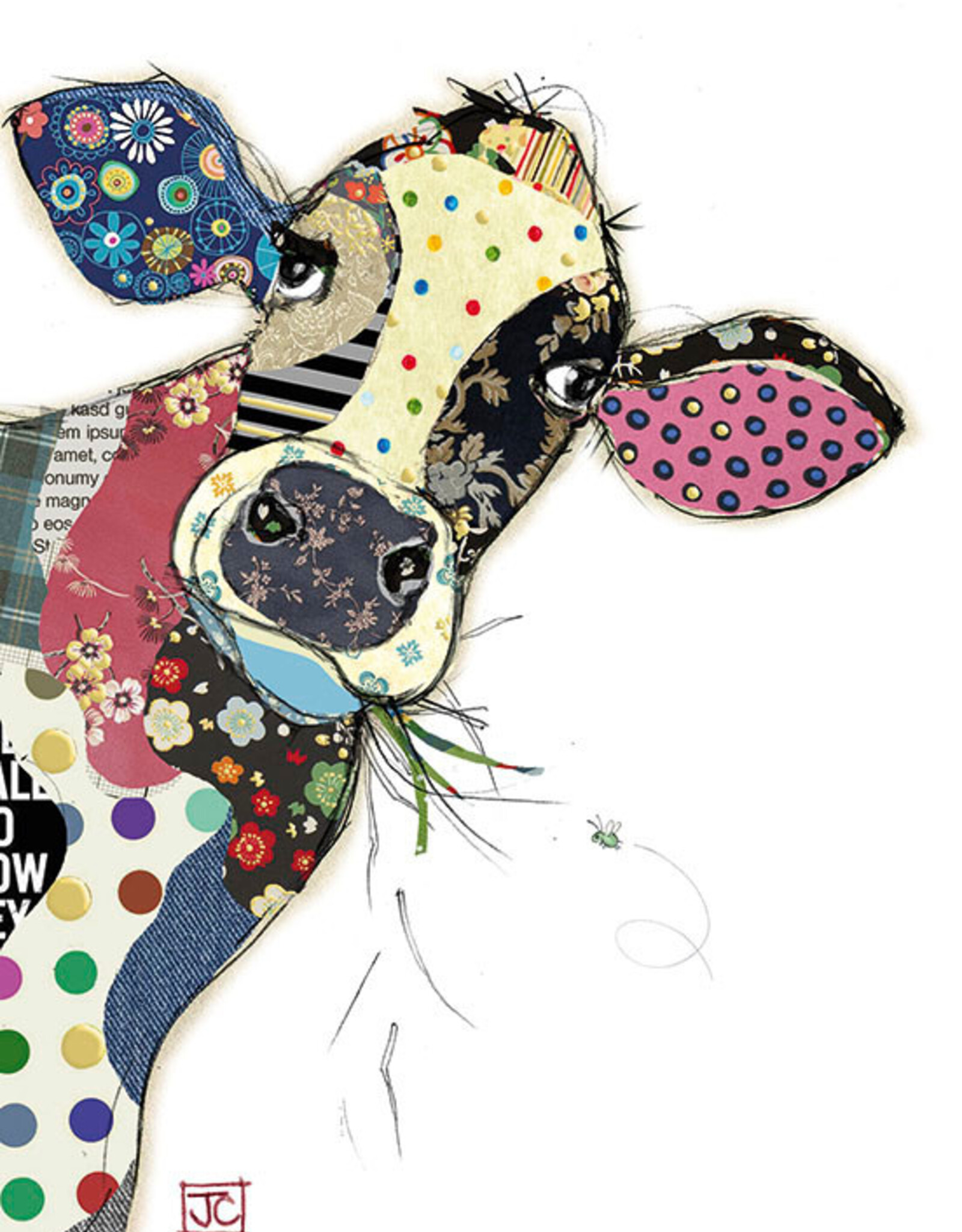 Incognito Kooks Card - Connie cow - Blank 5” x 7”