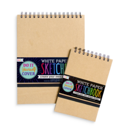 OOLY D.I.Y. Cover - White Paper Sketchbook (5" x 7.5"- 75 Pages)