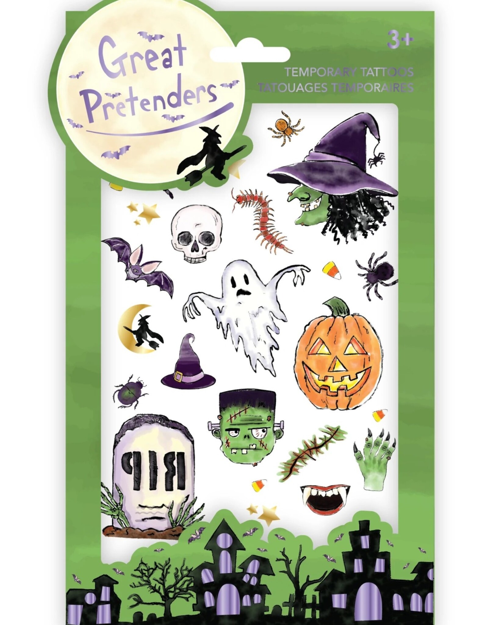 Great Pretenders Halloween Tattoos - 18pc
