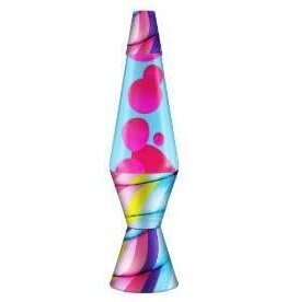 Lava Lamp 14.5'' Lava Lamp CANDY SWIRL/PNK/LT BLUE