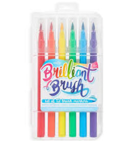 OOLY Brilliant Brush - Brush Markers (Set of 12)