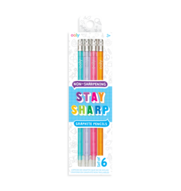 OOLY Stay Sharp - Non-Sharpening Graphite Pencils - Rainbow (Set of 6)