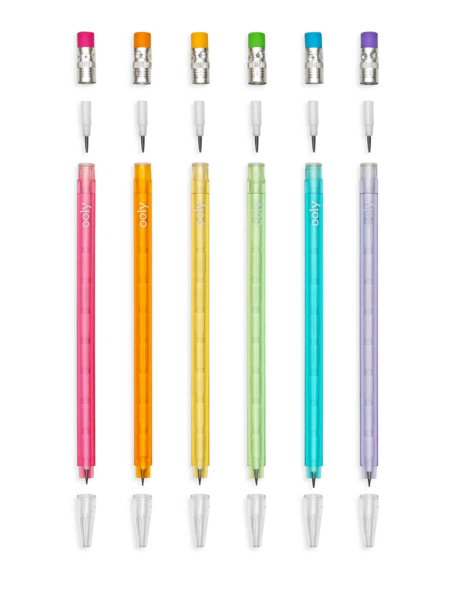 OOLY Stay Sharp - Non-Sharpening Graphite Pencils - Rainbow (Set of 6)