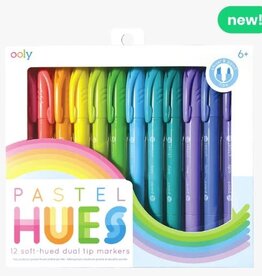 OOLY Pastel Hues - Soft-Hued Dual Tip Markers (Set of 12)