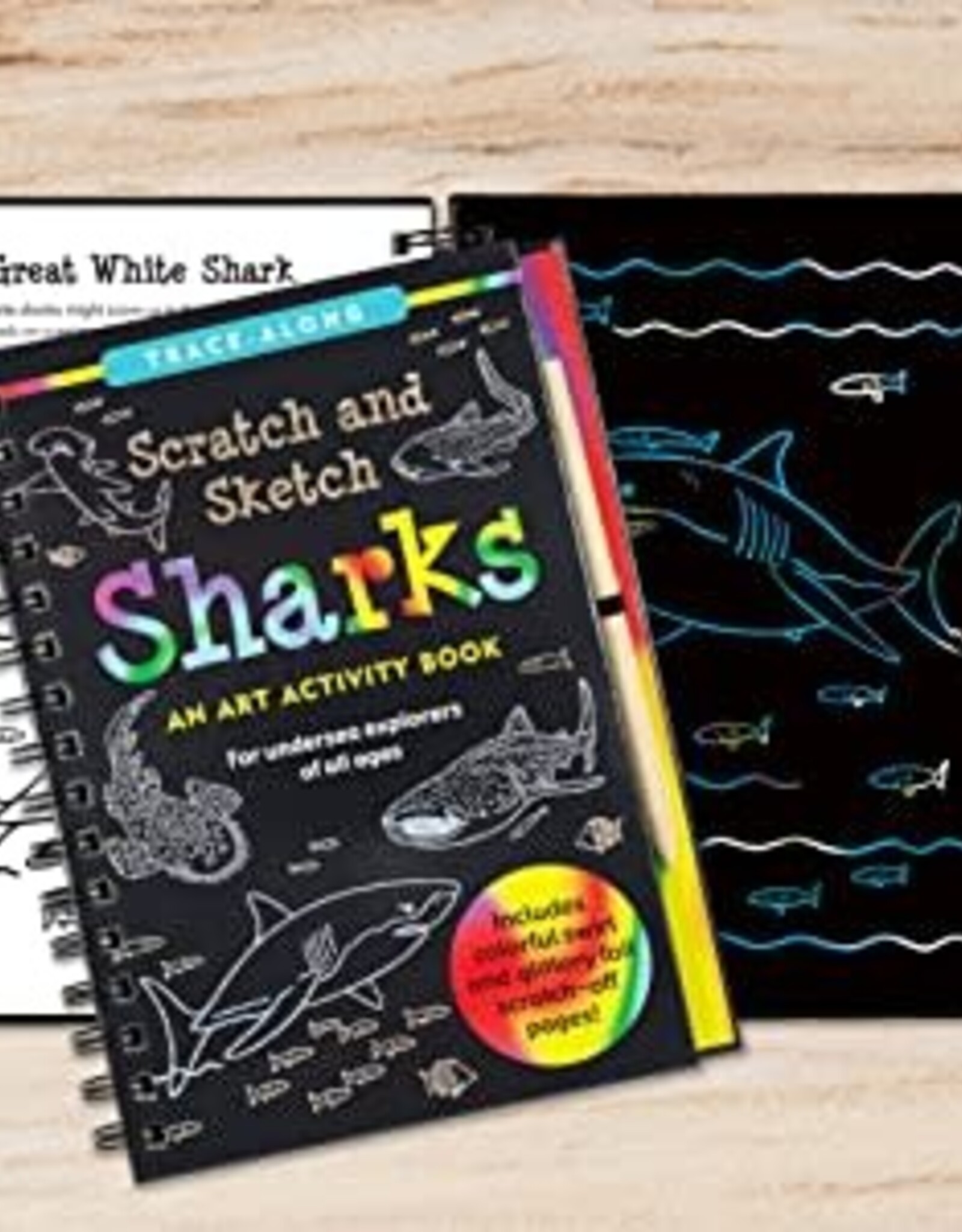 Peter Pauper Press SCRATCH & SKETCH SHARKS