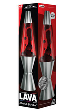 Lava Lamp 14.5" LAVA LAMP CHROME PLATED CRIMSON/BLK
