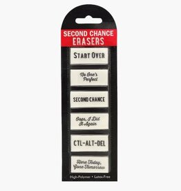 Peter Pauper Press SECOND CHANCE ERASERS (SET OF 6)