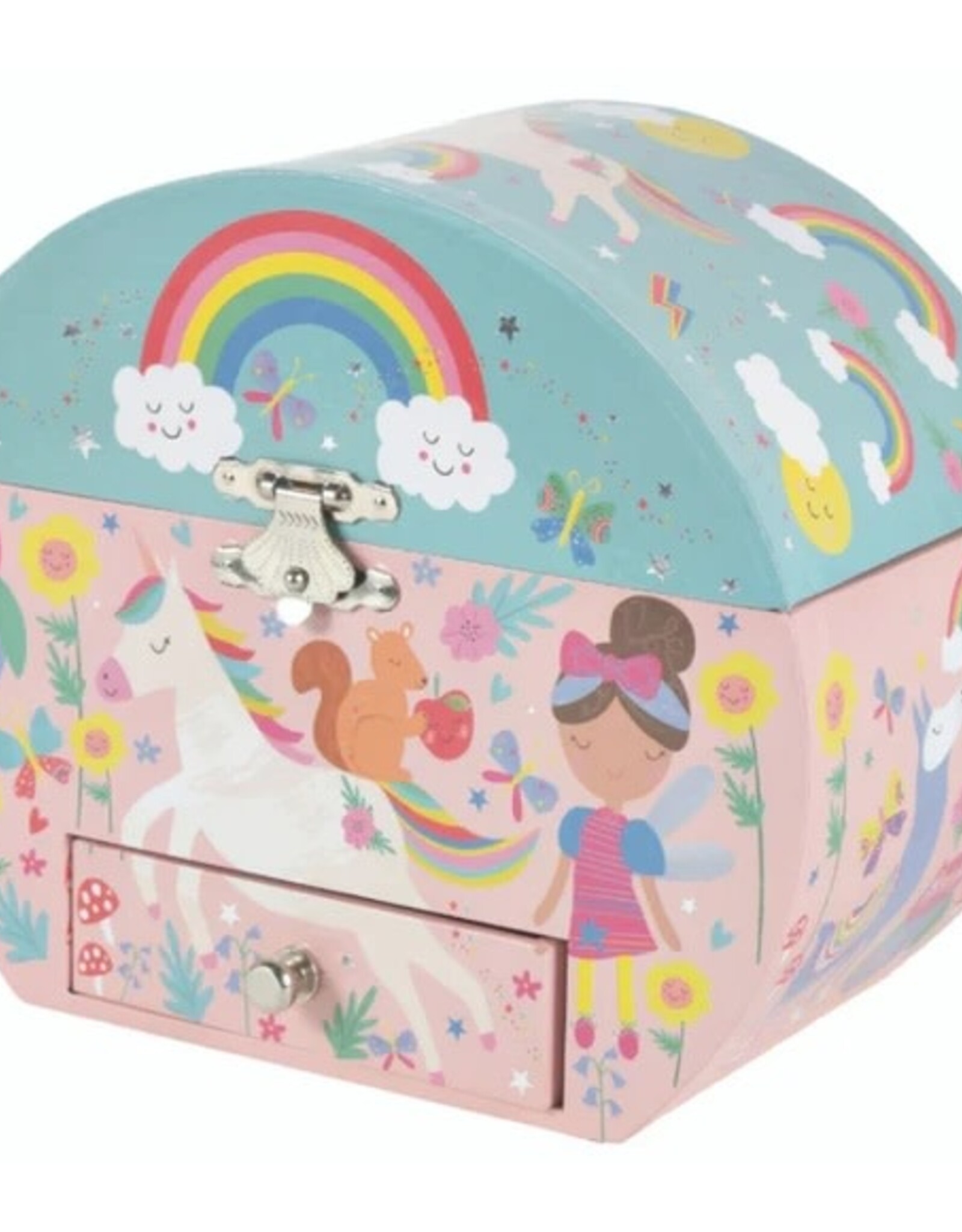 Floss & Rock RAINBOW FAIRY NEW OVAL SHAPE Jewelry Box