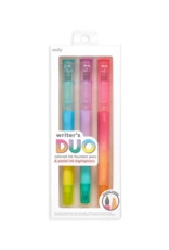 OOLY Writer's Duo - Double-Ended Fountain Pens & Highlighters (Set of 3 / 6 Colors)