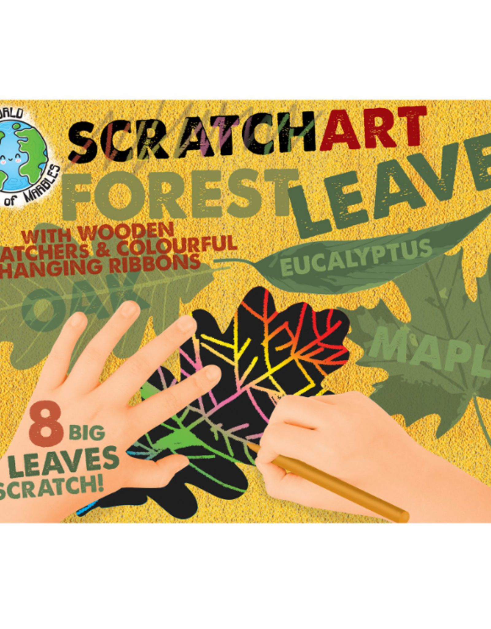 House of Marbles Scratch Art Set-Leaves