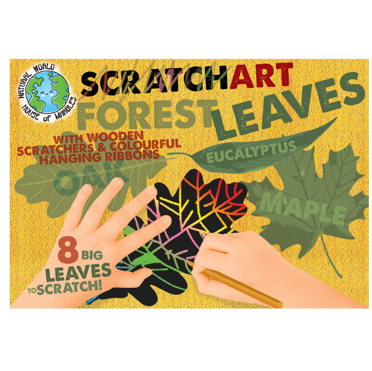 House of Marbles Scratch Art Set-Leaves - Monkey Mountain Toys & Games