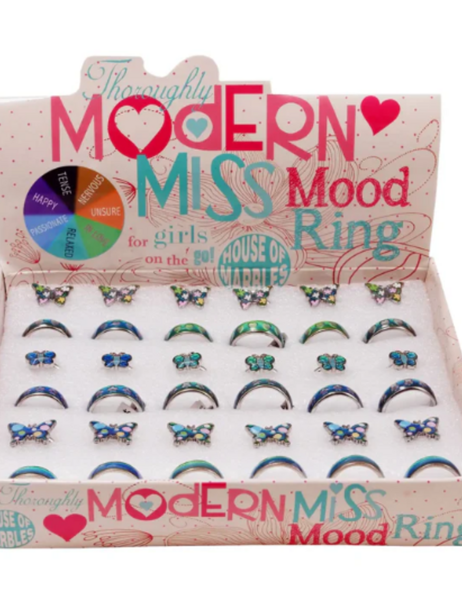 House of Marbles Butterflies & Bands Mood Rings