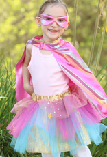 Great Pretenders Super-duper Tutu, Cape, & Mask, Pink/Gold, Size 4-6