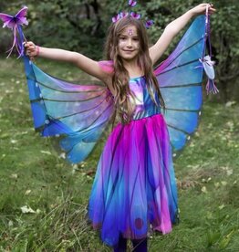 Great Pretenders Butterﬂy Twirl Dress with Wings & Headband, Blue/Purple, Size 3-4