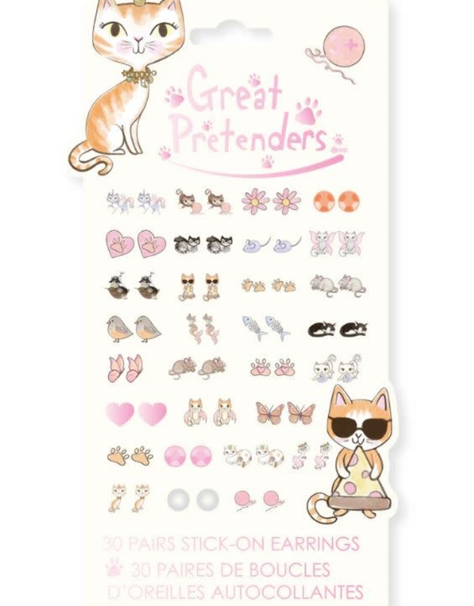 Great Pretenders Paw-some Sticker Earrings, 30 pairs
