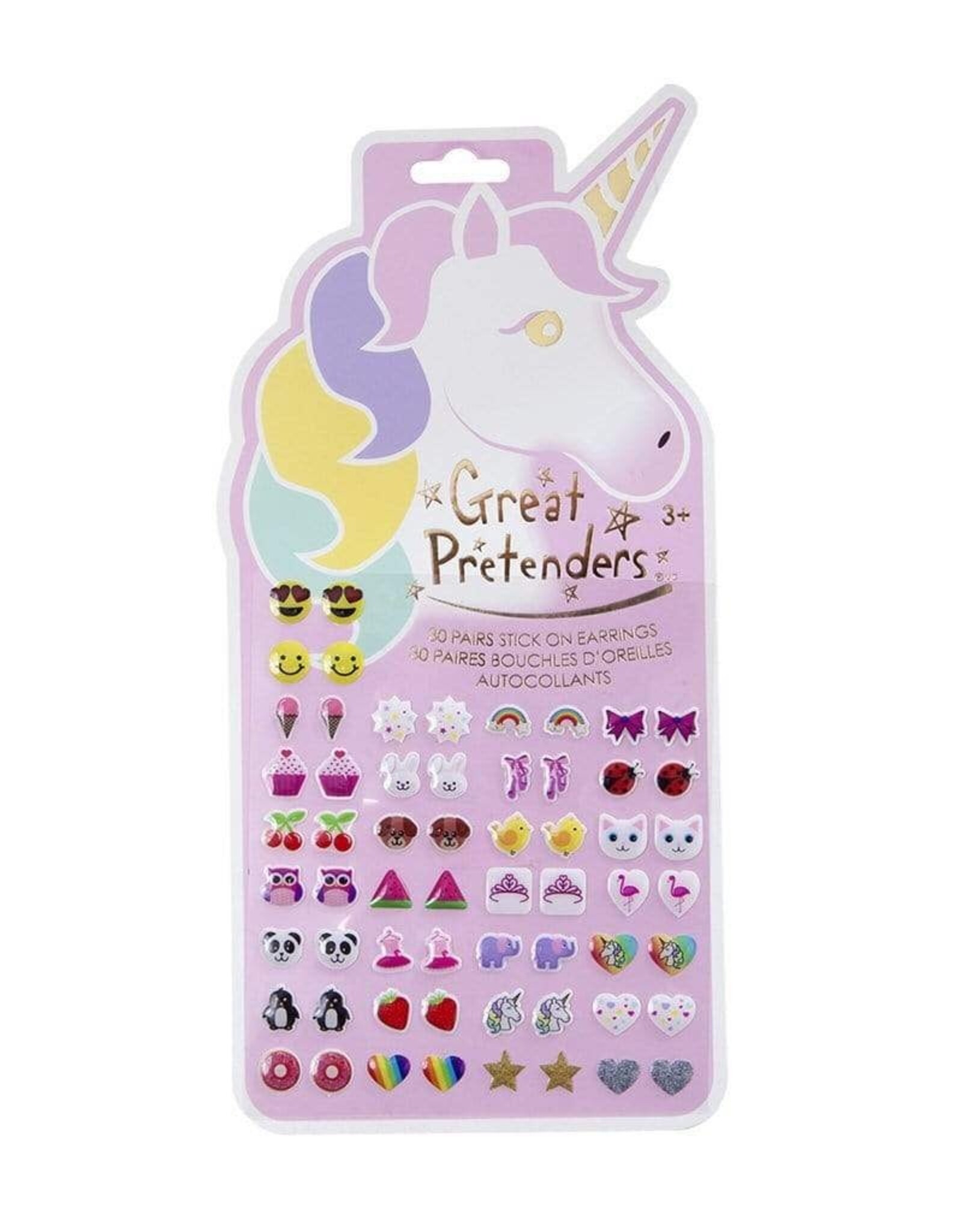 Great Pretenders Unicorn Sticker Earrings, 30 pairs
