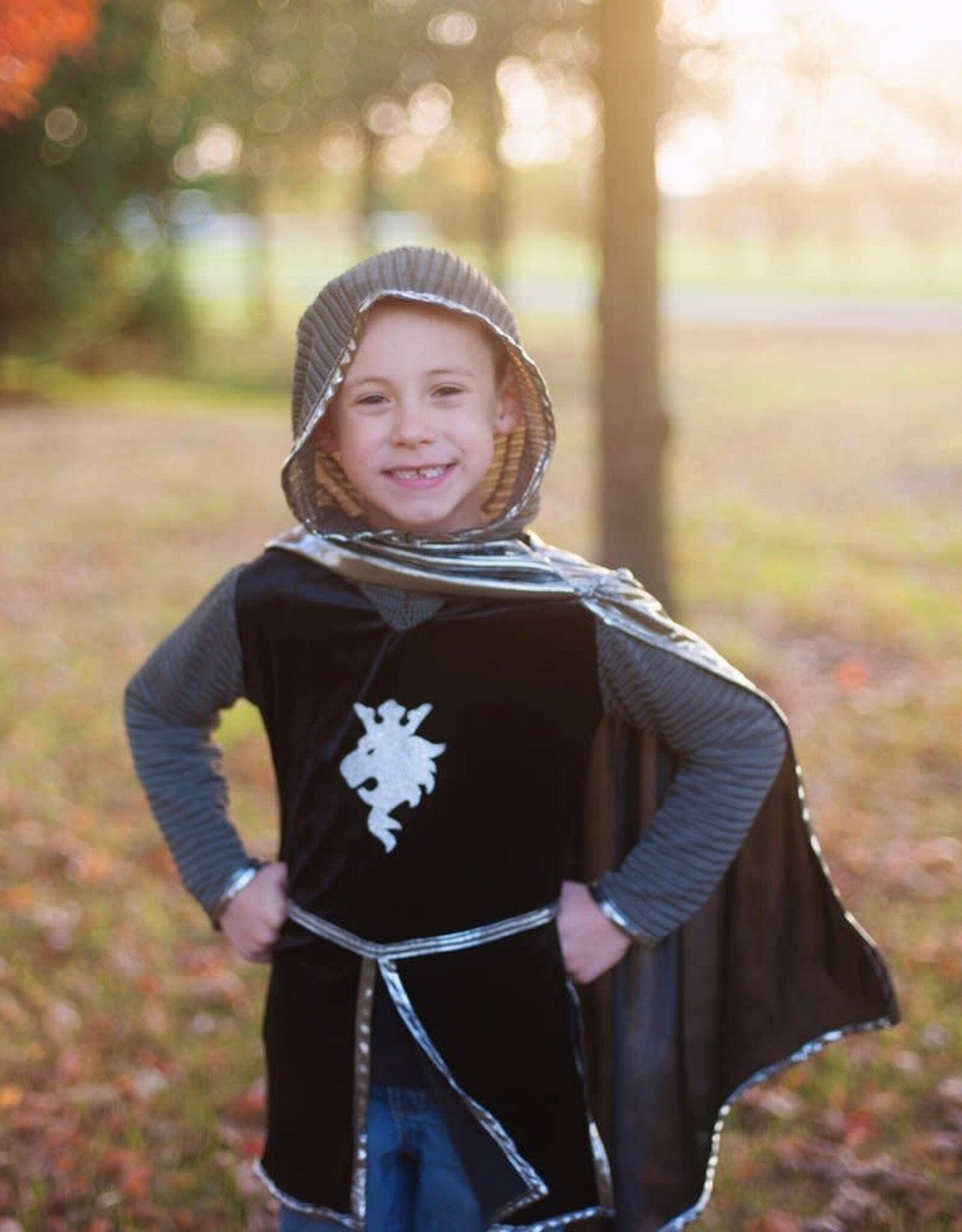 Great Pretenders Silver Knight With Tunic, Cape, & Crown, Size 5-6