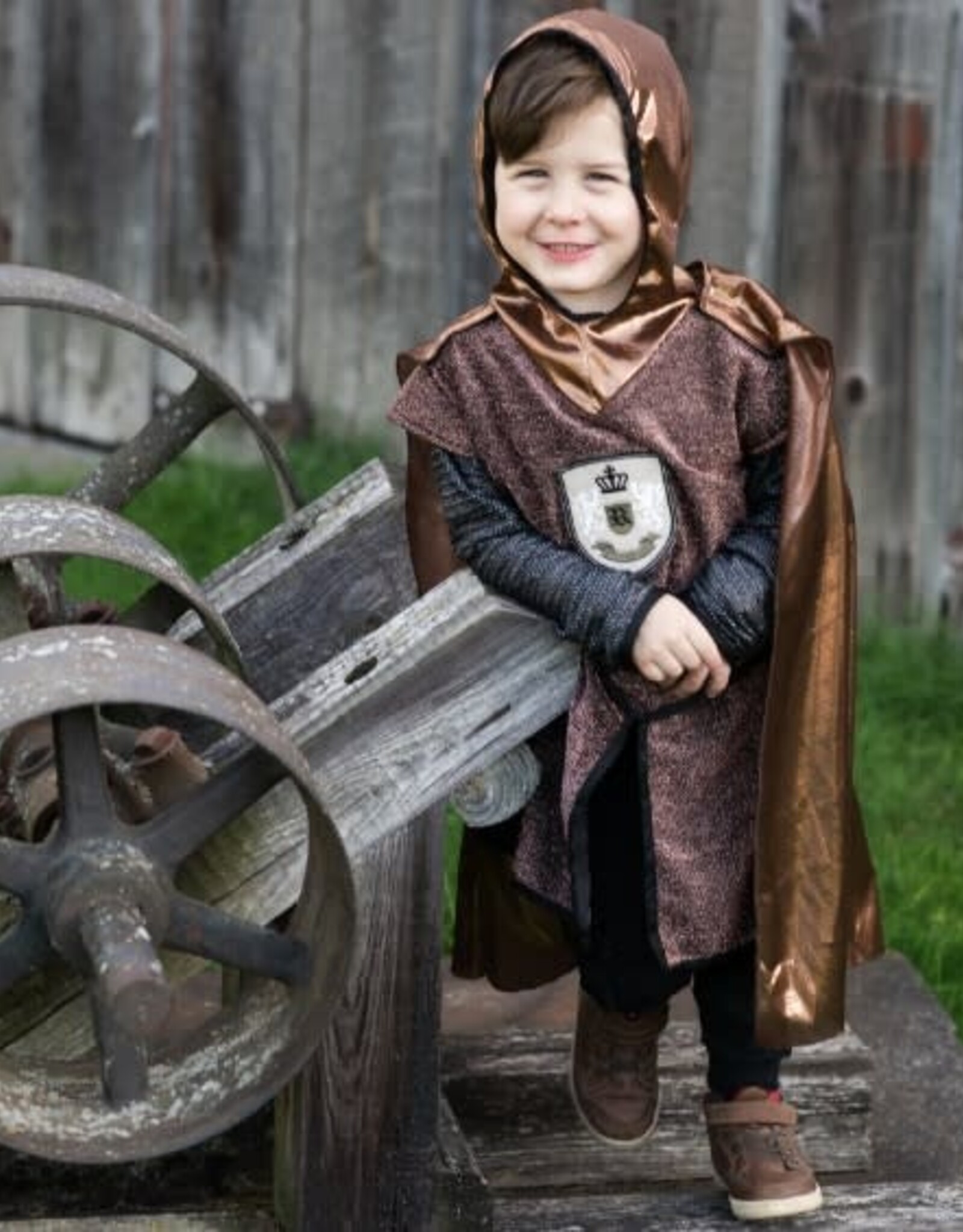 Great Pretenders Brilliant Copper Knight Tunic w/Cape, Size 5-6