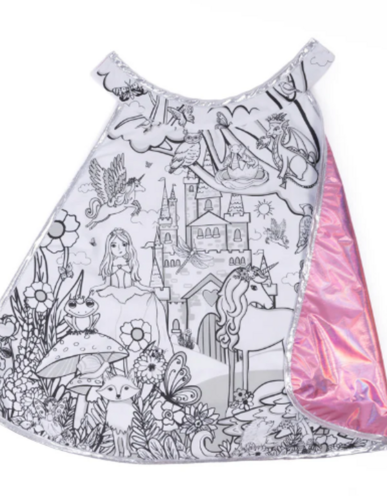 Great Pretenders Colour-A-Cape Enchanted Unicorn Cape Includes 6 Markers Size 4-6