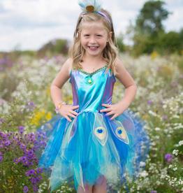 Great Pretenders Pretty Peacock Dress & Headband Size 5-6
