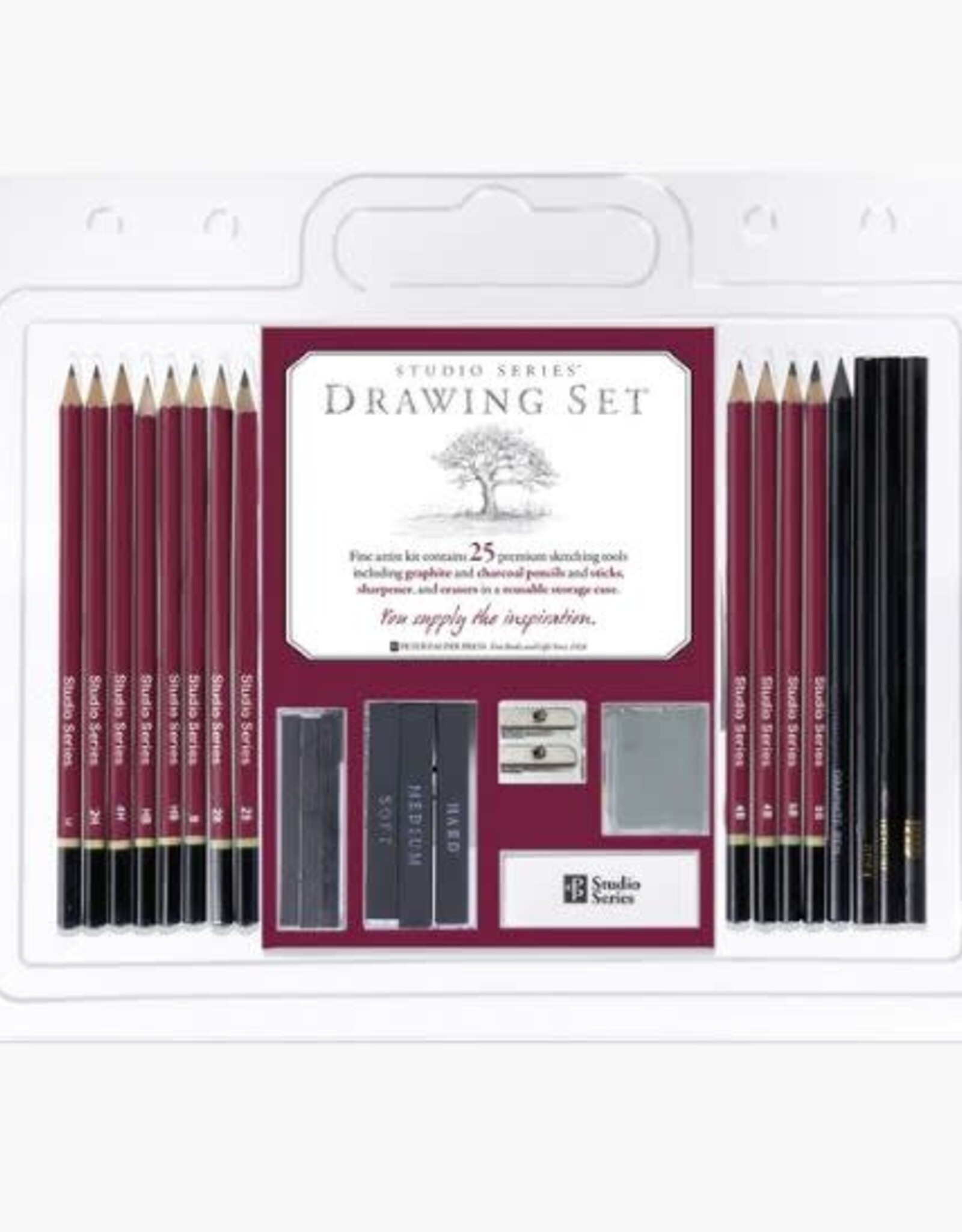 Peter Pauper Press Studio Series 25-Piece Sketch & Drawing Pencil Set