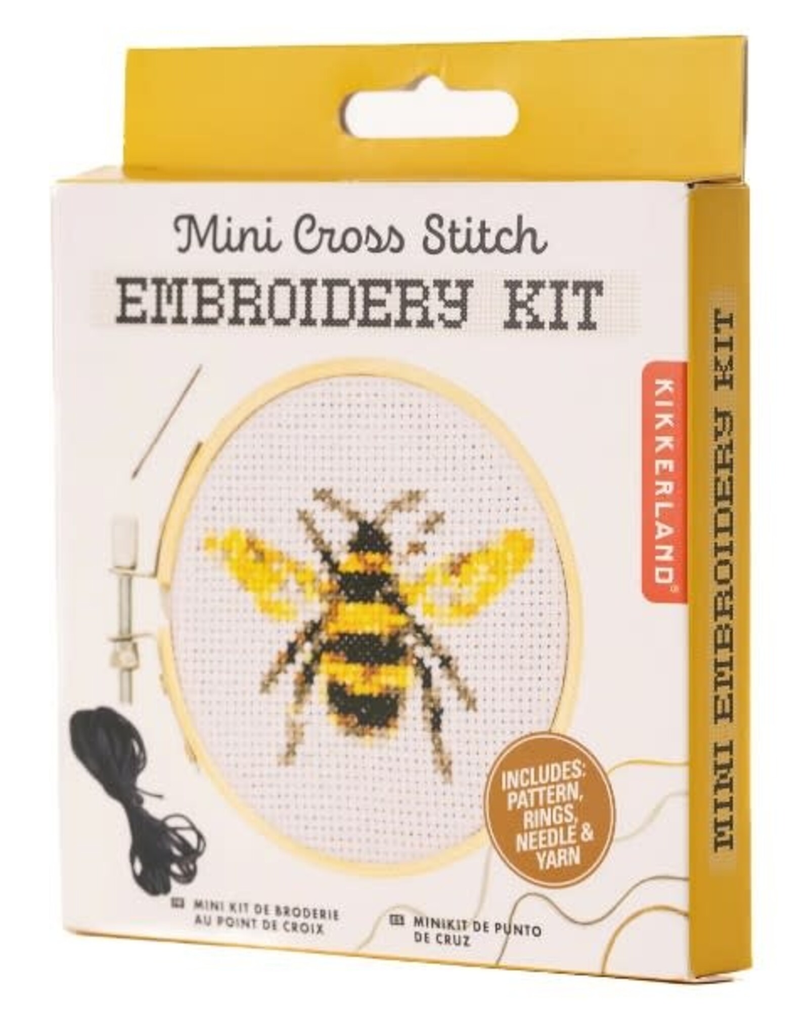 Kikkerland BEE MINICROSS STITCH EMBROIDERYKIT