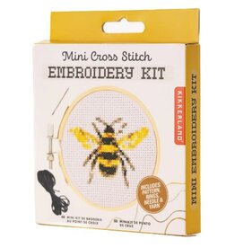 Kikkerland BEE MINICROSS STITCH EMBROIDERYKIT