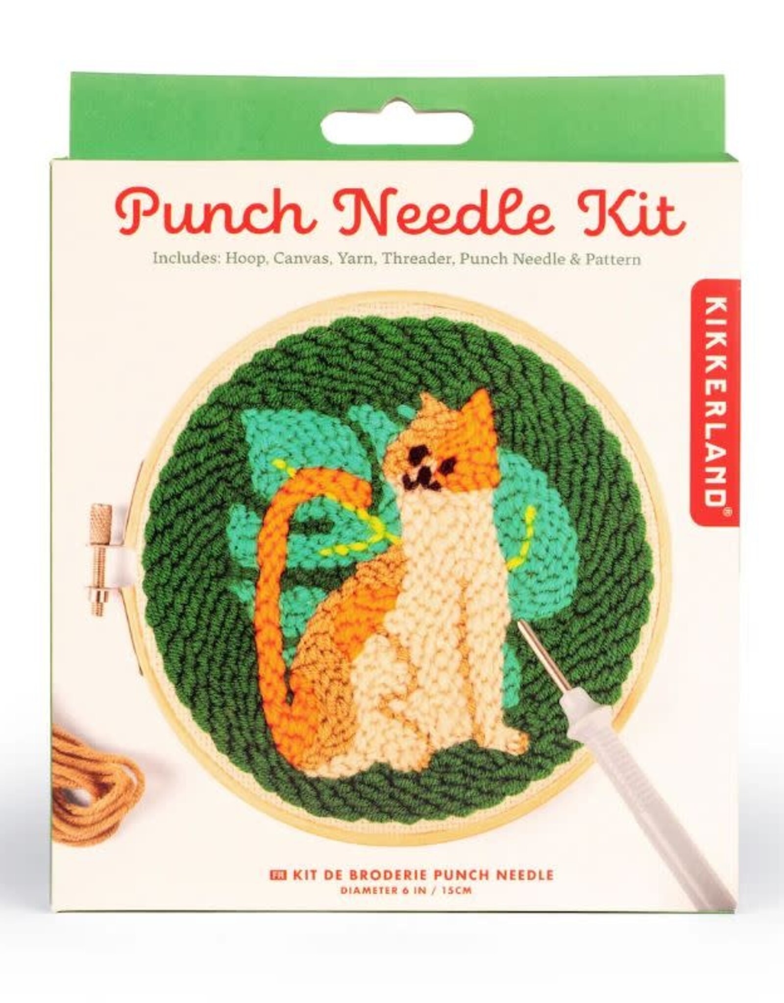 Kikkerland CAT PUNCH NEEDLE KIT