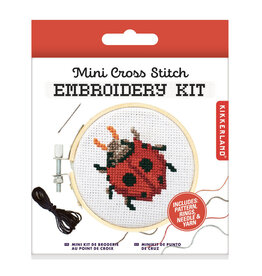 Kikkerland MINI CROSS STITCH KIT LADYBUG