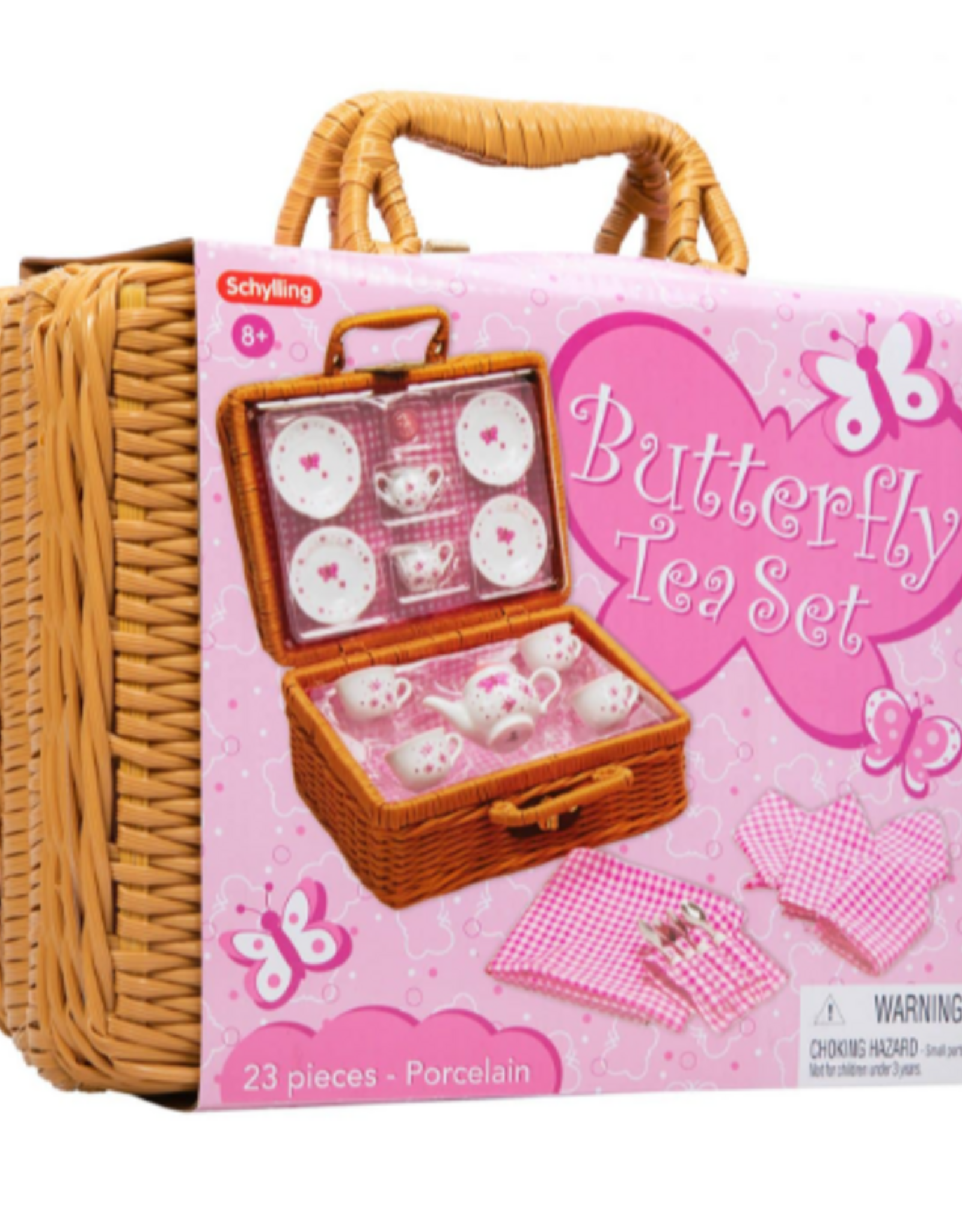 Schylling BUTTERFLY TEA SET BASKET