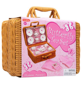 Schylling BUTTERFLY TEA SET BASKET