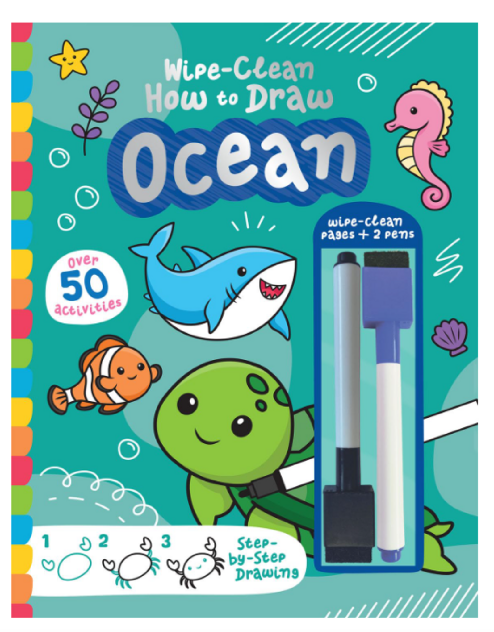 House of Marbles Wipe Clean How to Draw Ocean