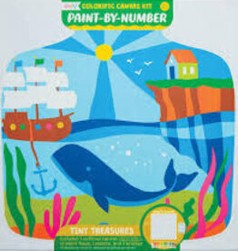 OOLY COLORIFIC CANVAS PAINT BY NUMBER KIT - TINY TREASURES  - 15 PC SET