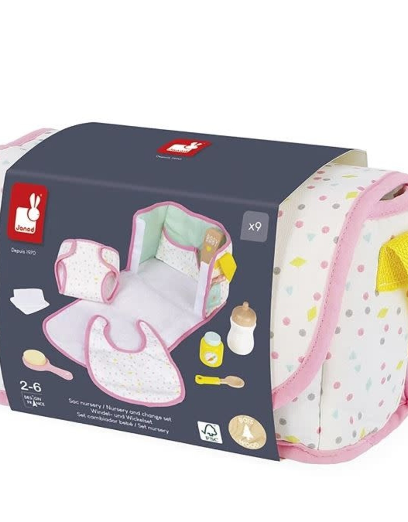 Janod NURSERY & CHANGING DOLL SET