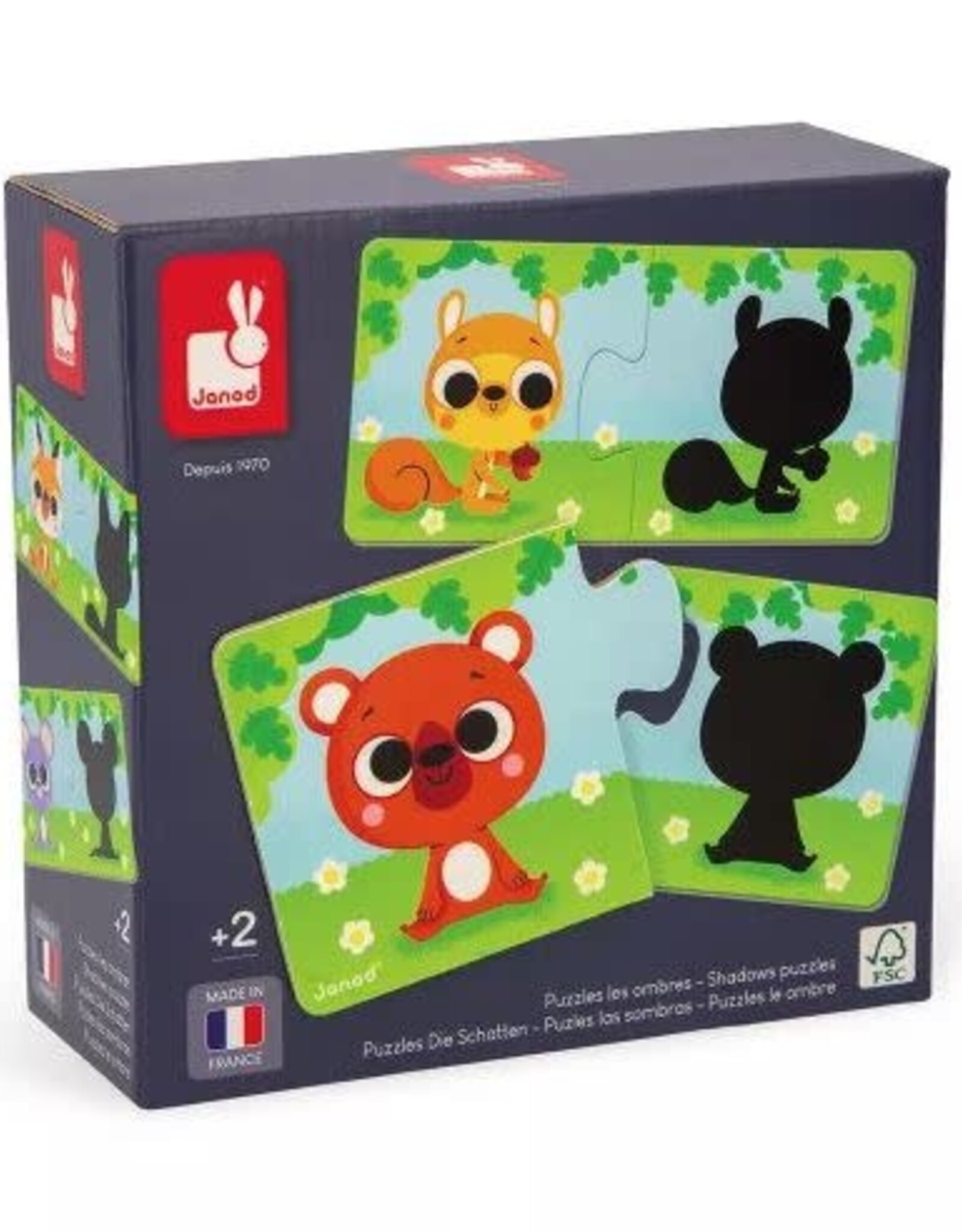 Janod PUZZLES - ANIMALS AND THEIR SHADOW