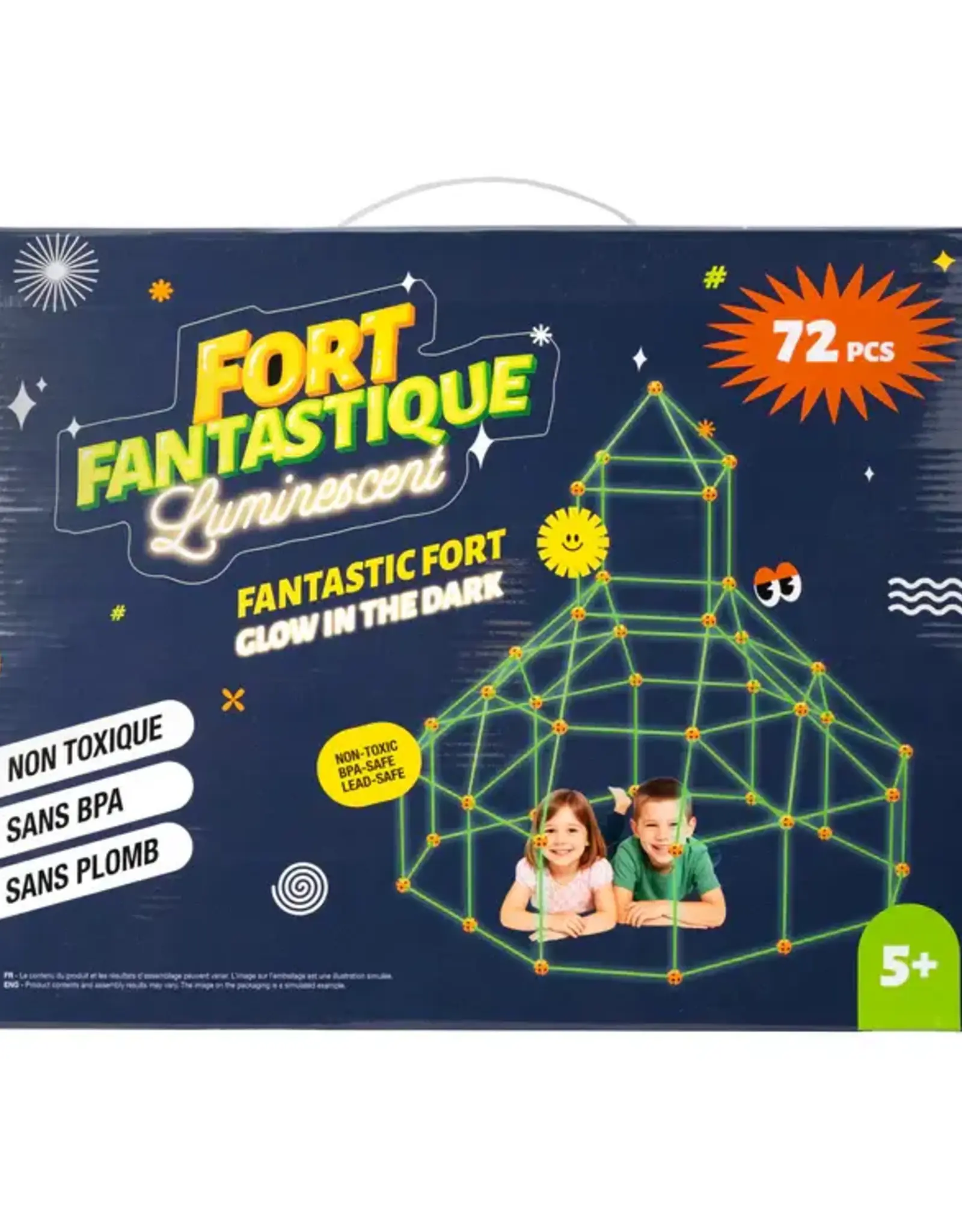 FANTASTIC FORT- GLOW IN THE DARK-72 PIECES