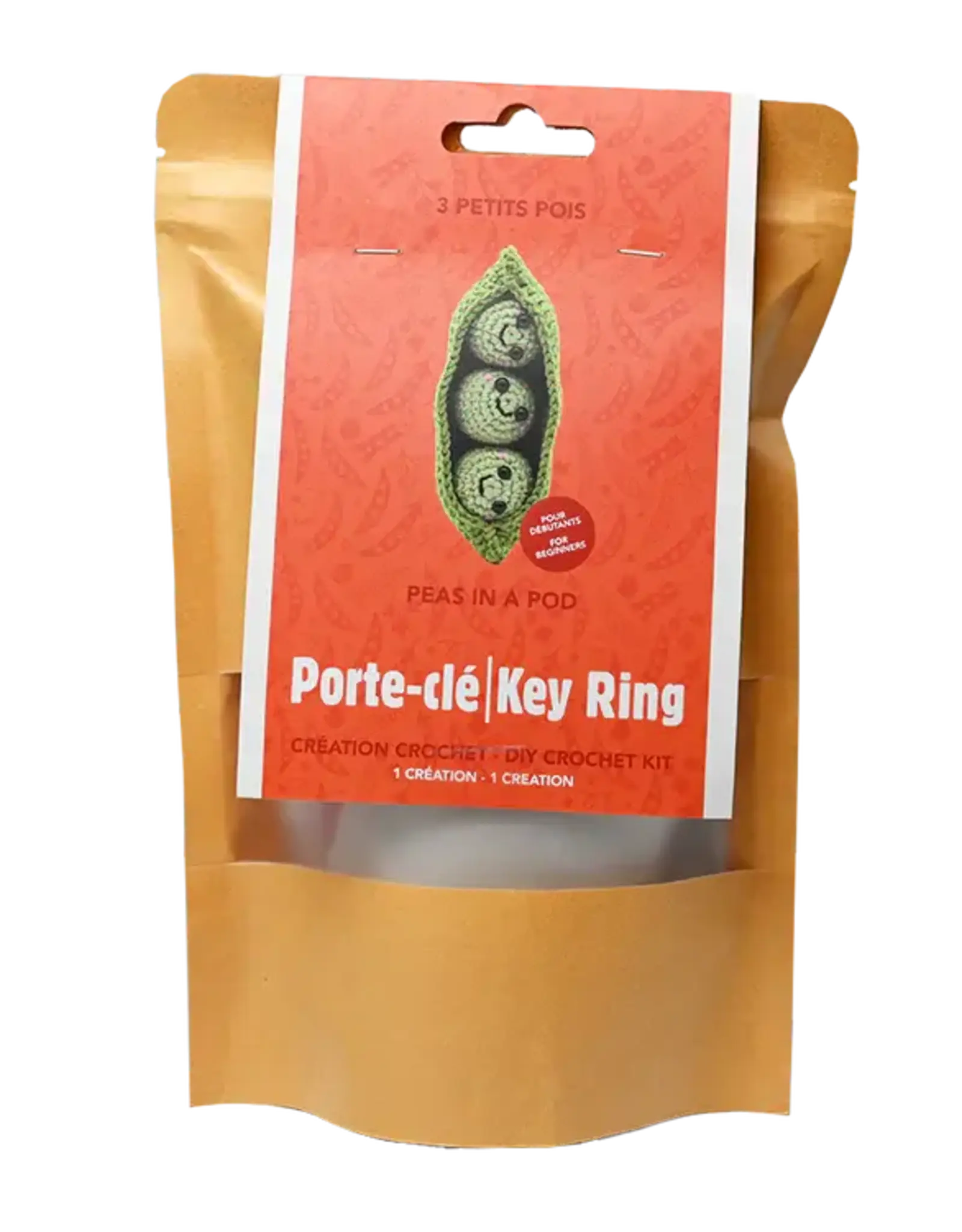 Pierre Belvedere PEAS IN A POD DIY CROCHET KEY RING KIT
