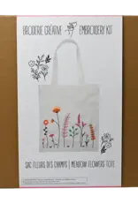 MEADOW FLOWERS TOTE BAG EMBROIDERY KIT