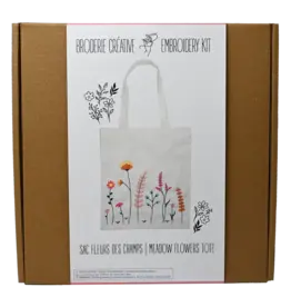 MEADOW FLOWERS TOTE BAG EMBROIDERY KIT