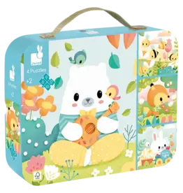 Janod PURE- 4 PUZZLES (6-9-12-16pcs)