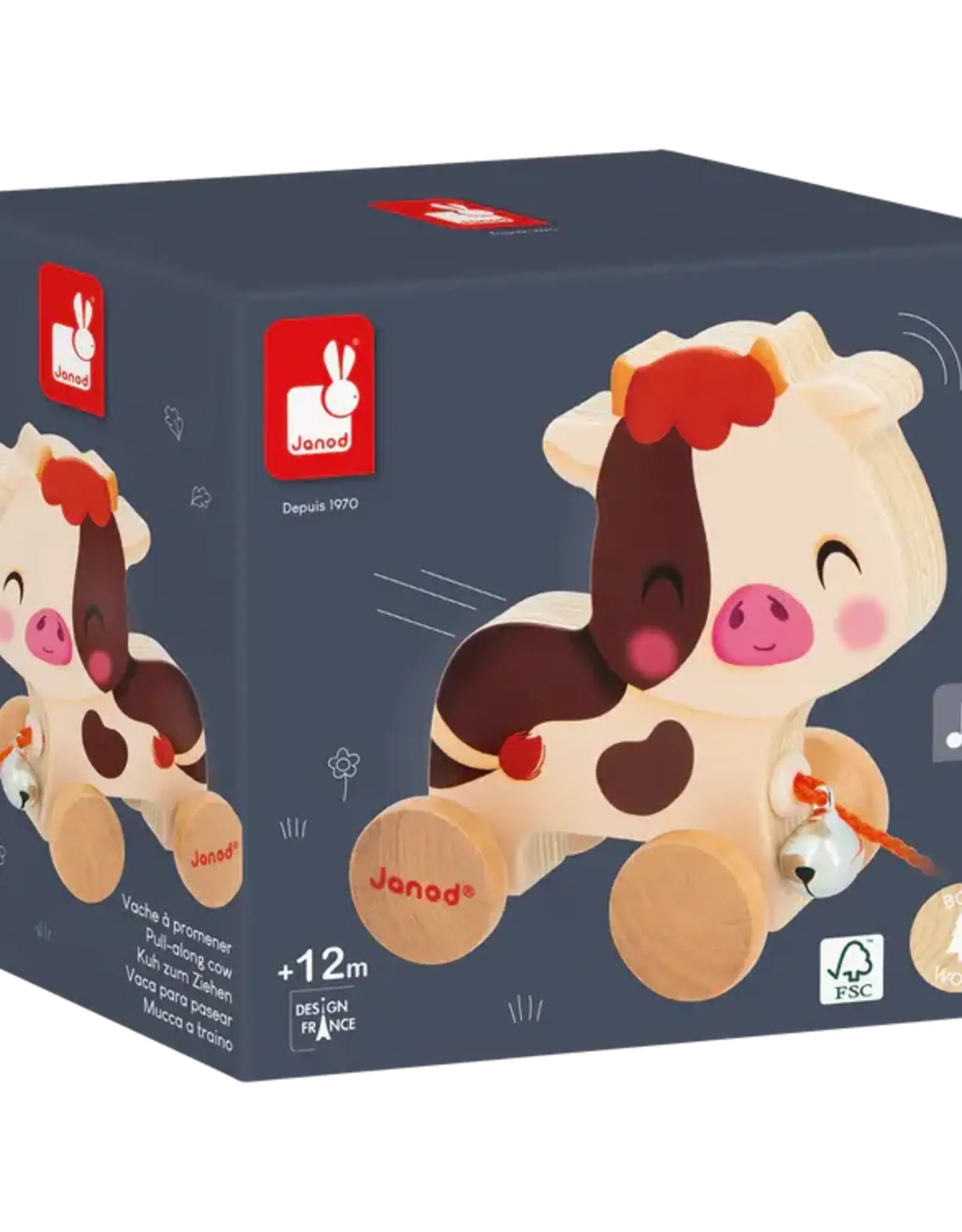Janod FARM- PULL-ALONG COW
