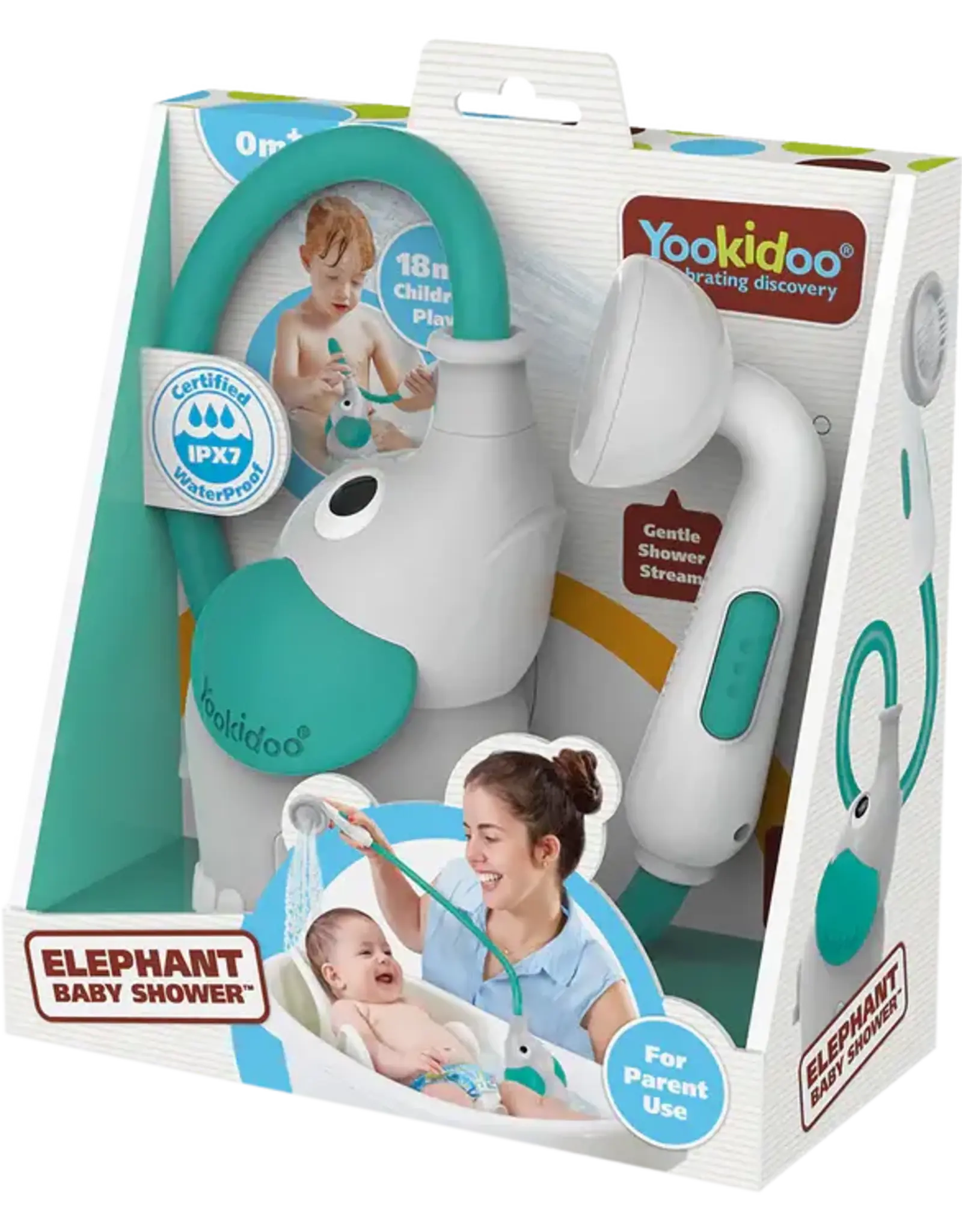 Yookidoo ELEPHANT BABY SHOWER- GREY & FOREST GREEN