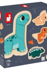 Janod DINO - 4 PROGRESSIVE PUZZLES DINO