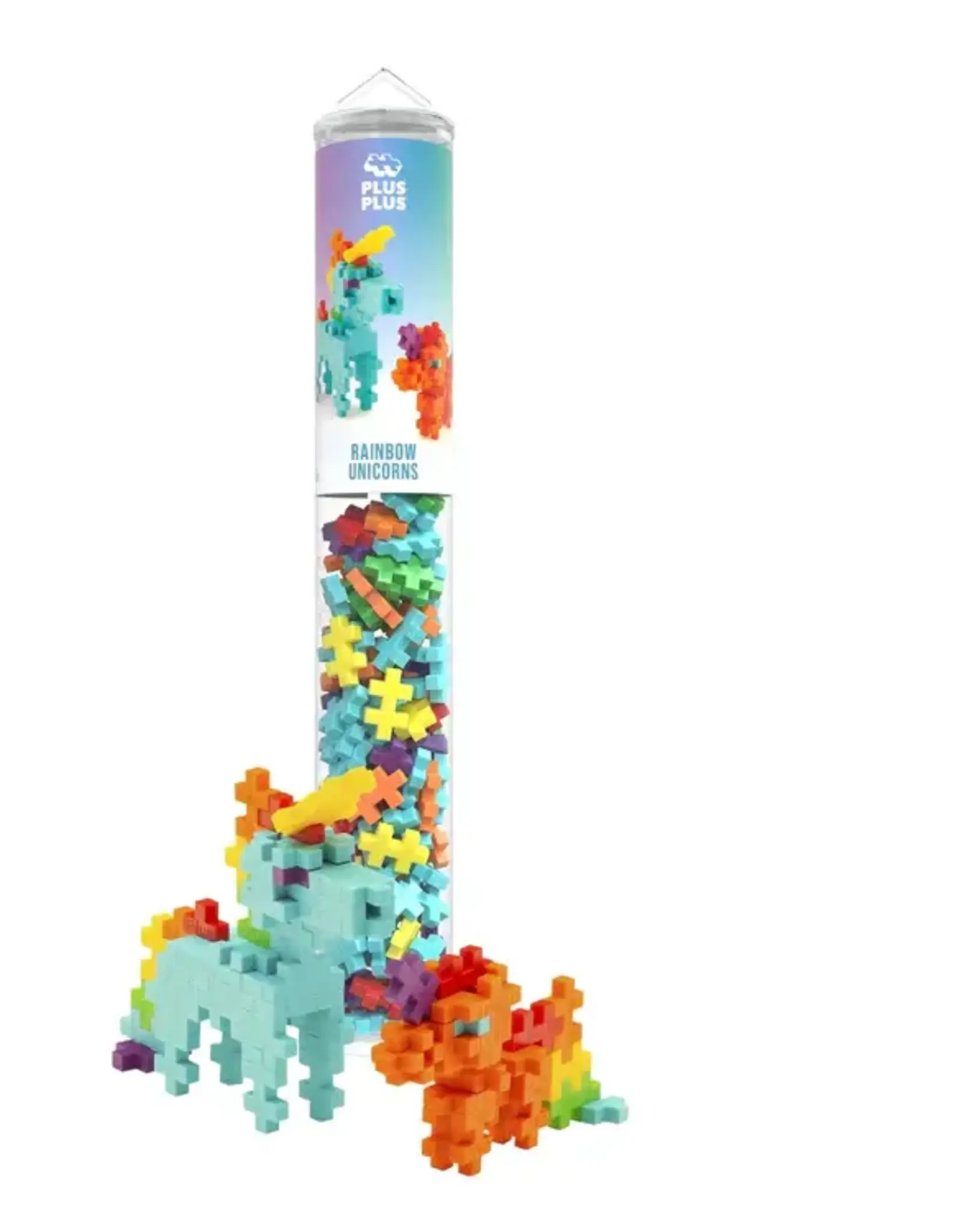 Plus Plus TUBE - RAINBOW UNICORNS - 100pcs