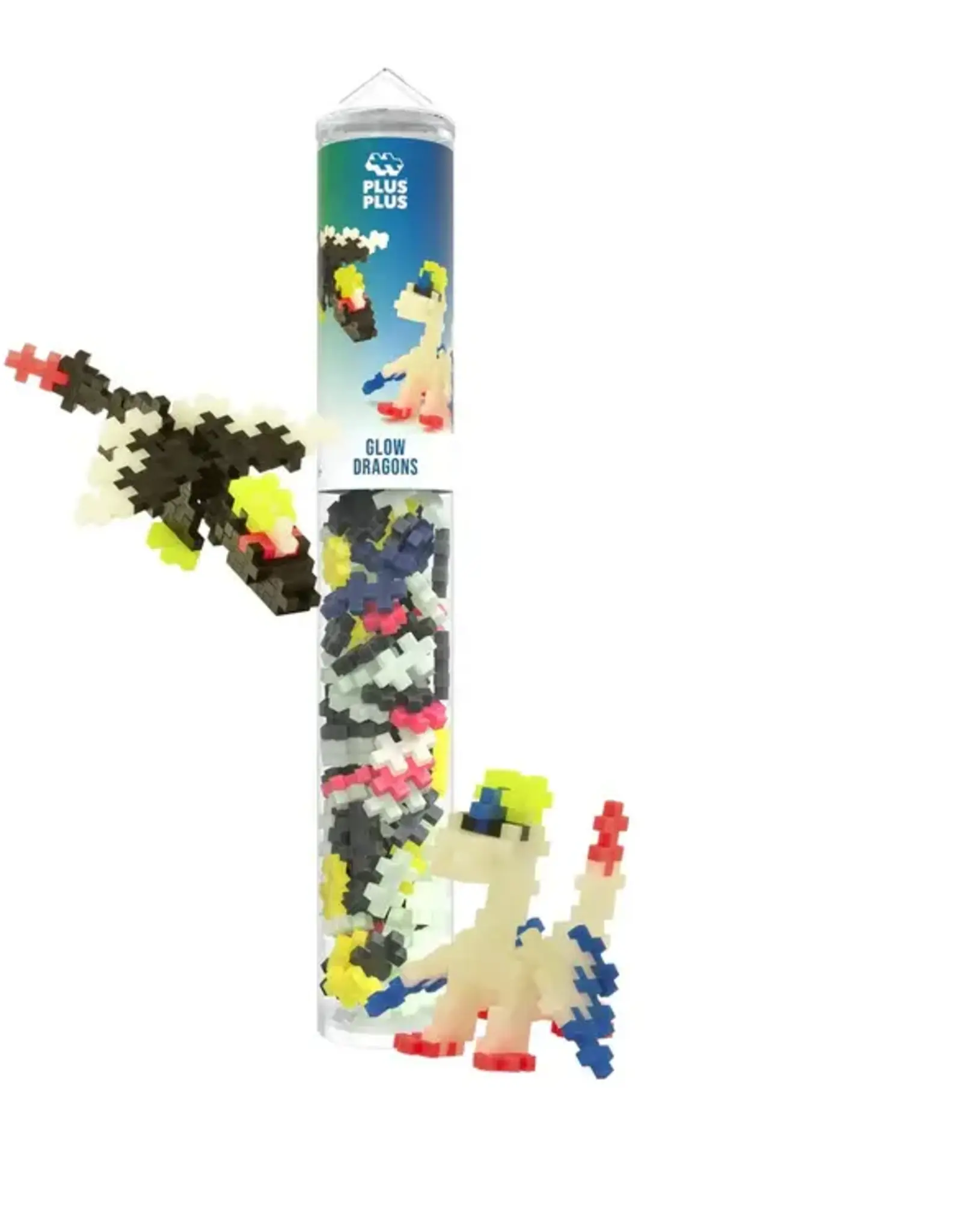 Plus Plus TUBE - GLOW DRAGONS - 100pcs