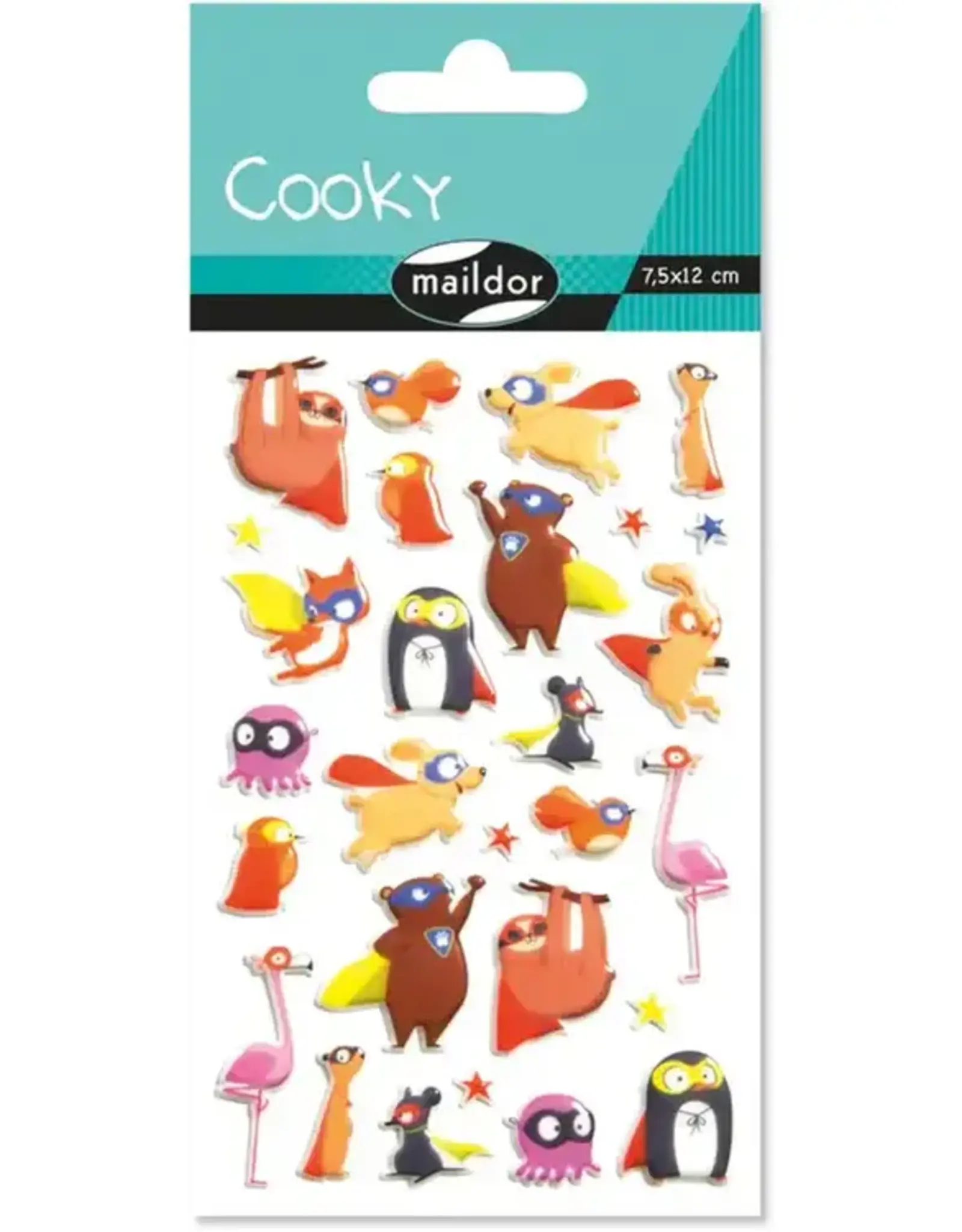 maildor Cooky Stickers Superhero Animals 28 Stickers