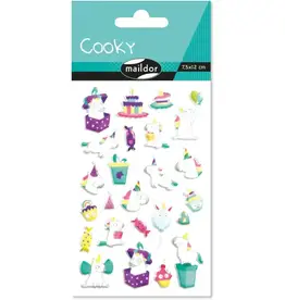 maildor Cooky Stickers Unicorn Birthday 24 Stickers