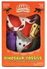 GIANTMicrobes Dinosaur Fossils Mini Plush Clip on Gift Set